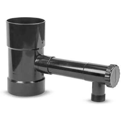 DOJA Barcelona Collecteur de pluie Graphite 90 mm Robinet réglable pour réservoir, collecteur d'eau de pluie, installation facile, matériau résistant, polyvalence pour arrosage et récupération DOJA Barcelona Collecteur de pluie Graphite 90 mm Robinet réglable pour réservoir, collecteur d'eau de pluie, installation facile, matériau résistant, polyvalence pour arrosage et récupération