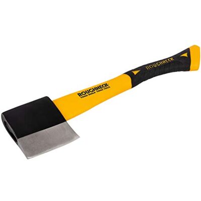 Roughneck Hachette à bois d'allumage 1,1 kg (2,5 lb) Tête forgée, large, convexe, trait. therm. et peinte; tranchant poli; fixation époxy sur manche robuste en fibre de verre Roughneck Hachette à bois d'allumage 1,1 kg (2,5 lb) Tête forgée, large, convexe, trait. therm. et peinte; tranchant poli; fixation époxy sur manche robuste en fibre de verre