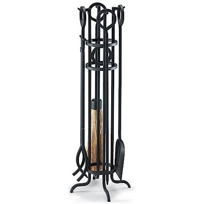 Rio Pilgrim Home and Hearth 19004 Ensemble d'outils de cheminée pour loisirs créatifs, noir, fer, 73 cm, 7,3 kg Rio Pilgrim Home and Hearth 19004 Ensemble d'outils de cheminée pour loisirs créatifs, noir, fer, 73 cm, 7,3 kg