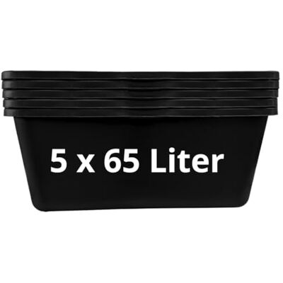 KRUSE Bac à mortier 65-90 l Rond ou carré Bac à mortier en plastique de qualité supérieure Pour parterres surélevés (5 x 65 l carré) KRUSE Bac à mortier 65-90 l Rond ou carré Bac à mortier en plastique de qualité supérieure Pour parterres surélevés (5 x 65 l carré)