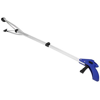 Asixxsix Sélecteur de litière pliable, outil de ramassage des ordures de 31,9 x 4,3 po, outil de ramassage de griffes, pince à ordures, tige de ramassage des déchets, pour les personnes âgées Asixxsix Sélecteur de litière pliable, outil de ramassage des ordures de 31,9 x 4,3 po, outil de ramassage de griffes, pince à ordures, tige de ramassage des déchets, pour les personnes âgées