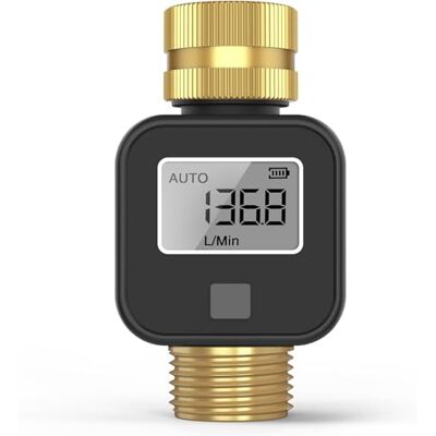 FIRE BULL Compteur d'eau numérique 4 modes Débitmètre de consommation d'eau Filetage en laiton pour tuyau d'arrosage FIRE BULL Compteur d'eau numérique 4 modes Débitmètre de consommation d'eau Filetage en laiton pour tuyau d'arrosage