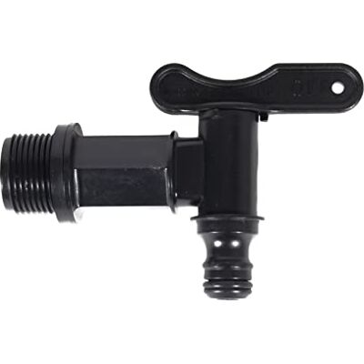 EDA Robinet pour Récupérateur d'eau 3/4 gaz + Joint Noir EDA Robinet pour Récupérateur d'eau 3/4 gaz + Joint Noir