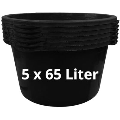 KRUSE Bac à mortier 65-90 l Rond ou carré Bac à mortier en plastique de qualité supérieure Pour parterres surélevés (5 x 65 l rond) KRUSE Bac à mortier 65-90 l Rond ou carré Bac à mortier en plastique de qualité supérieure Pour parterres surélevés (5 x 65 l rond)