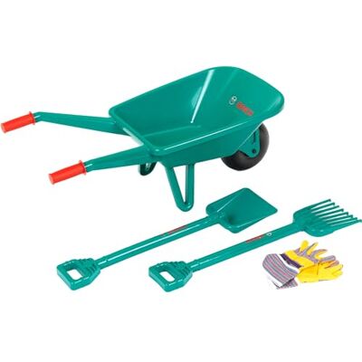 Klein 2752 Set de jardinage Bosch avec brouette Avec pelle, râteau et gants de travail Jouet pour enfants à partir de 3 ans Klein 2752 Set de jardinage Bosch avec brouette Avec pelle, râteau et gants de travail Jouet pour enfants à partir de 3 ans