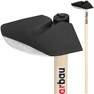 KOTARBAU ® Hachette de jardin semi-circulaire 240 mm x 100 mm Avec manche en bois 110 cm Hachette à mauvaises herbes Outil de jardin pour transplantation, désherbage, entretien du jardin KOTARBAU ® Hachette de jardin semi-circulaire 240 mm x 100 mm Avec manche en bois 110 cm Hachette à mauvaises herbes Outil de jardin pour transplantation, désherbage, entretien du jardin