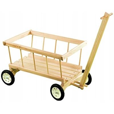 COIL Chariot d'échelle, chariot à main, poussette, jouet fabriqué à la main, en bois, décoration de jardin, roue avant pivotante, auto-assemblage (petit) COIL Chariot d'échelle, chariot à main, poussette, jouet fabriqué à la main, en bois, décoration de jardin, roue avant pivotante, auto-assemblage (petit)