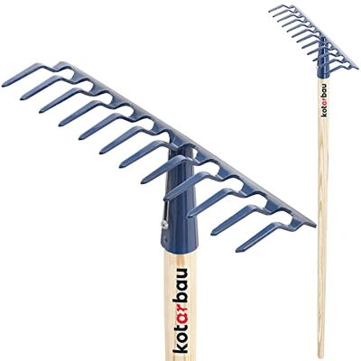KOTARBAU ® Rateau à Feuilles Rateau Jardin Acier 32 cm Bleu Marine avec Manche Bois 132 cm 12 Dents Balai a Gazon Outil Jardinage pour Entretien Pelouse Ramasse Feuille KOTARBAU ® Rateau à Feuilles Rateau Jardin Acier 32 cm Bleu Marine avec Manche Bois 132 cm 12 Dents Balai a Gazon Outil Jardinage pour Entretien Pelouse Ramasse Feuille