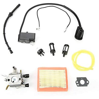 Walfront Carburateur, bobine d'allumage, filtre à air pour FS120, 120r, FS200, FS250, FS300, FS300, FS350, composants de lame de scie à béton Walfront Carburateur, bobine d'allumage, filtre à air pour FS120, 120r, FS200, FS250, FS300, FS300, FS350, composants de lame de scie à béton