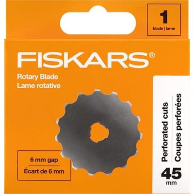 Fiskars 193610-1001 Lot de 6 lames de rechange rotatives perforantes 45 mm Fiskars 193610-1001 Lot de 6 lames de rechange rotatives perforantes 45 mm