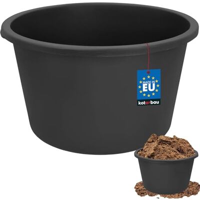 KOTARBAU ® Auge de Maçon 40 L, Auge Plastique Ronde, Bac À Mortier ⌀ 50 cm Bac Maconnerie, Seau Chantier, Bac Pour Jardin, Robuste Et Facile À entretenir, Noir KOTARBAU ® Auge de Maçon 40 L, Auge Plastique Ronde, Bac À Mortier ⌀ 50 cm Bac Maconnerie, Seau Chantier, Bac Pour Jardin, Robuste Et Facile À entretenir, Noir