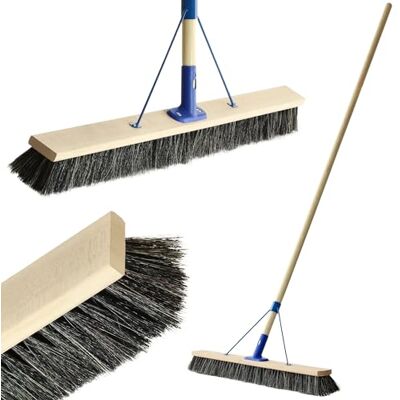 KADAX Balai de Rue Avec Long Manche en Bois, Large et Robuste, Industriel, Brosse à Récurer et à Gratter, Pour Cour (80 cm) KADAX Balai de Rue Avec Long Manche en Bois, Large et Robuste, Industriel, Brosse à Récurer et à Gratter, Pour Cour (80 cm)