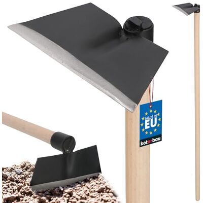 KOTARBAU ® Binette de jardin trapézoïdale mm x mm avec manche 110 cm Outil de jardinage pour transplanter, désherber, entretien du jardin, noir, naturel, argenté, 180 x 85 mm KOTARBAU ® Binette de jardin trapézoïdale mm x mm avec manche 110 cm Outil de jardinage pour transplanter, désherber, entretien du jardin, noir, naturel, argenté, 180 x 85 mm
