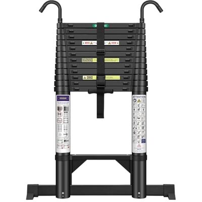 Oxvani Échelle télescopique en Aluminium de 5,05 m avec Crochet Échelle Pliante avec stabilisateur Antidérapante Oxvani Échelle télescopique en Aluminium de 5,05 m avec Crochet Échelle Pliante avec stabilisateur Antidérapante