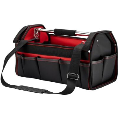 WilTec Sac à outils XL – 44 x 22 x 25 cm – en PE – avec Bandoulière réglable, Poignée, Poches intérieures et extérieures, Porte-outils – Sacoche à outils multi-poches pour outillage WilTec Sac à outils XL – 44 x 22 x 25 cm – en PE – avec Bandoulière réglable, Poignée, Poches intérieures et extérieures, Porte-outils – Sacoche à outils multi-poches pour outillage