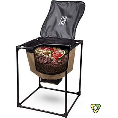 Urban Worm Bac à compostage pour sac version 2 pour 2021 avec fond entièrement amovible – Pas de fermeture éclair sur le fond et pas besoin de trier manuellement les vers du compost Urban Worm Bac à compostage pour sac version 2 pour 2021 avec fond entièrement amovible – Pas de fermeture éclair sur le fond et pas besoin de trier manuellement les vers du compost