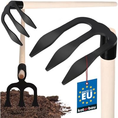 KOTARBAU ® Binette à pommes de terre avec 3 dents Manche en bois 100 cm En acier trempé Outil de jardinage Outils de jardin Outils de jardin Crochet de plantation KOTARBAU ® Binette à pommes de terre avec 3 dents Manche en bois 100 cm En acier trempé Outil de jardinage Outils de jardin Outils de jardin Crochet de plantation