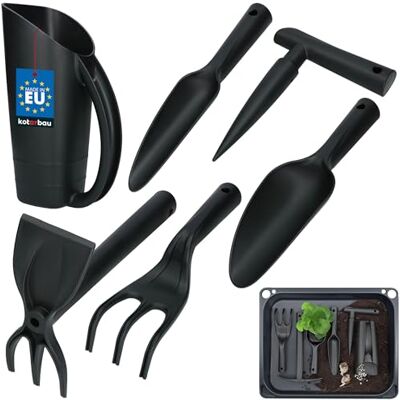 KOTARBAU ® Ensemble d'outils de jardinage, pour bacs surélevés, plastique, noir KOTARBAU ® Ensemble d'outils de jardinage, pour bacs surélevés, plastique, noir