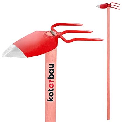 KOTARBAU ® Binette de jardin en forme de cœur 135 x 100 mm 3 dents 107 mm Avec manche de 120 cm Binette de jardin Outil de jardinage pour transplanter, désherber, entretien du jardin KOTARBAU ® Binette de jardin en forme de cœur 135 x 100 mm 3 dents 107 mm Avec manche de 120 cm Binette de jardin Outil de jardinage pour transplanter, désherber, entretien du jardin