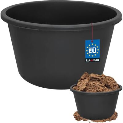 KOTARBAU ® Auge de Maçon 90 L, Auge Plastique Ronde, Bac À Mortier ⌀ 64 cm Bac Maconnerie, Seau Chantier, Bac Pour Jardin, Robuste Et Facile À entretenir, Noir KOTARBAU ® Auge de Maçon 90 L, Auge Plastique Ronde, Bac À Mortier ⌀ 64 cm Bac Maconnerie, Seau Chantier, Bac Pour Jardin, Robuste Et Facile À entretenir, Noir