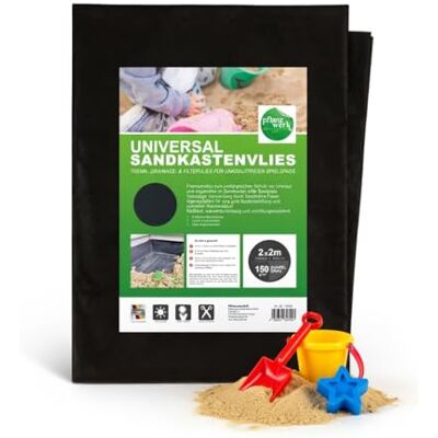 Pflanzwerk ® Non-tissé pour bac à sable de qualité supérieure 2 x 2 m 150 g/m² 100 % écologique 100 % étanche Pflanzwerk ® Non-tissé pour bac à sable de qualité supérieure 2 x 2 m 150 g/m² 100 % écologique 100 % étanche