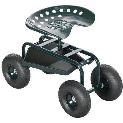 Outsunny Siège de Jardin Pivotant à 360° Plateau à Outils Max. 150 Kg Vert Siège de Travail, Chaise Roulante, Réglable en Hauteur, Tabouret à Roulettes Outsunny Siège de Jardin Pivotant à 360° Plateau à Outils Max. 150 Kg Vert Siège de Travail, Chaise Roulante, Réglable en Hauteur, Tabouret à Roulettes
