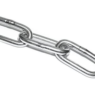 PRIOstahl Chaîne à maillons ronds en acier inoxydable V4A 2 mm, 8 mm x 1 m Pour sac de frappe et fauteuil suspendu PRIOstahl Chaîne à maillons ronds en acier inoxydable V4A 2 mm, 8 mm x 1 m Pour sac de frappe et fauteuil suspendu