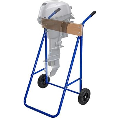 Relaxdays Support chariot pour moteur hors-bord, stockage & transport, bleu moteur à arbre long jusqu'à 100 kg, acier Relaxdays Support chariot pour moteur hors-bord, stockage & transport, bleu moteur à arbre long jusqu'à 100 kg, acier