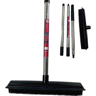 Synx Tools Balai en Caoutchouc 2-en-1 avec Raclette à Sol, 120 cm Synx Tools Balai en Caoutchouc 2-en-1 avec Raclette à Sol, 120 cm