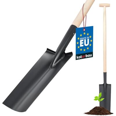 KOTARBAU ® Pelle de drainage 380 x 147 mm pour manche de 38 mm de diamètre Lame en acier longue étroite pour transplantation avec manche en bois KOTARBAU ® Pelle de drainage 380 x 147 mm pour manche de 38 mm de diamètre Lame en acier longue étroite pour transplantation avec manche en bois