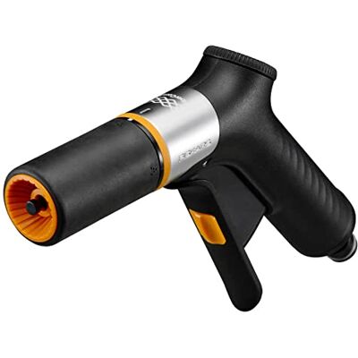 Fiskars Pistolet pulvérisateur, FiberComp, 2 Jets, Débit réglable en Verrouillage marche/arrêt, Filtre à eau amovible, FiberComp/métal, Taille universelle, Noir/Orange, 1067193 Fiskars Pistolet pulvérisateur, FiberComp, 2 Jets, Débit réglable en Verrouillage marche/arrêt, Filtre à eau amovible, FiberComp/métal, Taille universelle, Noir/Orange, 1067193