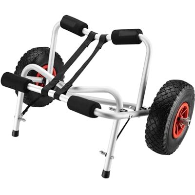 WilTec Chariot de transport Ajustable en Aluminium pour Kayak Canoë & Largeur réglable Supports en mousse Sécurité Sangles Transport Bâteau Fixation WilTec Chariot de transport Ajustable en Aluminium pour Kayak Canoë & Largeur réglable Supports en mousse Sécurité Sangles Transport Bâteau Fixation
