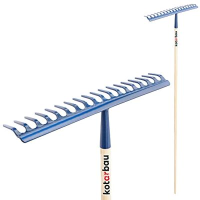 KOTARBAU ® Rateau à Feuilles Rateau Jardin Acier 49 cm Bleu Marine avec Manche Bois 154 cm 18 Dents Balai a Gazon Outil Jardinage pour Entretien Pelouse Ramasse Feuille KOTARBAU ® Rateau à Feuilles Rateau Jardin Acier 49 cm Bleu Marine avec Manche Bois 154 cm 18 Dents Balai a Gazon Outil Jardinage pour Entretien Pelouse Ramasse Feuille