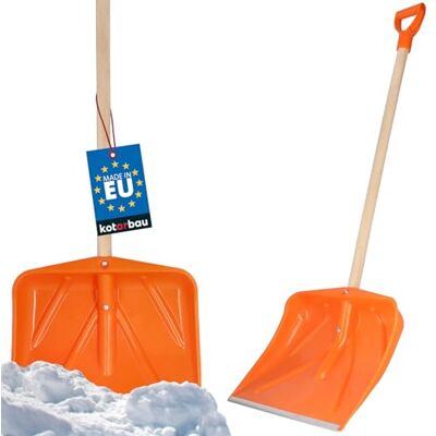 KOTARBAU ® Pelle À Neige 45 cm avec Manche en Bois Pelle en Plastique Renforcé avec Raccords en Métal avec Manche Ergonomique Orange 136 cm KOTARBAU ® Pelle À Neige 45 cm avec Manche en Bois Pelle en Plastique Renforcé avec Raccords en Métal avec Manche Ergonomique Orange 136 cm