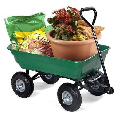 Avilia Brouette de jardin polyvalente 75 l avec baignoire rabattable et roues pneumatiques – Solution optimale pour le transport du bois, les plantes et les matériaux de jardinage en ABS vert Avilia Brouette de jardin polyvalente 75 l avec baignoire rabattable et roues pneumatiques – Solution optimale pour le transport du bois, les plantes et les matériaux de jardinage en ABS vert