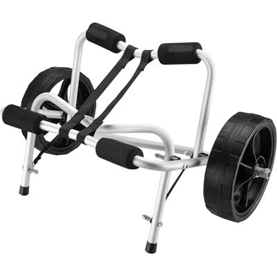 WilTec Chariot de transport Ajustable en Aluminium pour Kayak Canoë & Largeur réglable Supports en mousse Sécurité Sangles Transport Bâteau Fixation WilTec Chariot de transport Ajustable en Aluminium pour Kayak Canoë & Largeur réglable Supports en mousse Sécurité Sangles Transport Bâteau Fixation