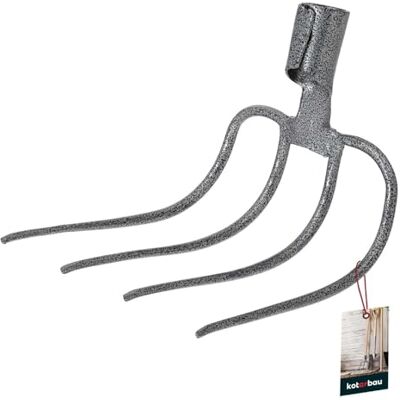 KOTARBAU ® Fourche à fumier Forke à 4 dents Fourche à foin Mistforke Fourche de jardin Fourche à fumier Fourche à bêche pour jardin Fourche métallique pour jardin et agriculture KOTARBAU ® Fourche à fumier Forke à 4 dents Fourche à foin Mistforke Fourche de jardin Fourche à fumier Fourche à bêche pour jardin Fourche métallique pour jardin et agriculture