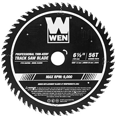 WEN Lame de scie circulaire professionnelle ATAFR à pointe fine en carbure de tungstène BL6556 dents 16,5 cm avec revêtement PTFE WEN Lame de scie circulaire professionnelle ATAFR à pointe fine en carbure de tungstène BL6556 dents 16,5 cm avec revêtement PTFE