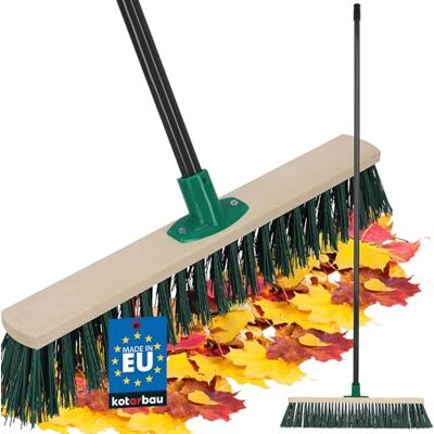 KOTARBAU ® Balai Brosse Bois de Hêtre 50 cm Vert Balai Extérieur Brosse pour Terrasse Poils Durs avec un Manche en Métal KOTARBAU ® Balai Brosse Bois de Hêtre 50 cm Vert Balai Extérieur Brosse pour Terrasse Poils Durs avec un Manche en Métal