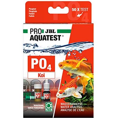 JBL Test de Qualité d'eau pour Bassin, 50 Tests de Phosphates et Accessoires, Bac à Koïs et Bassin de Jardin, PROAQUATEST PO4 JBL Test de Qualité d'eau pour Bassin, 50 Tests de Phosphates et Accessoires, Bac à Koïs et Bassin de Jardin, PROAQUATEST PO4