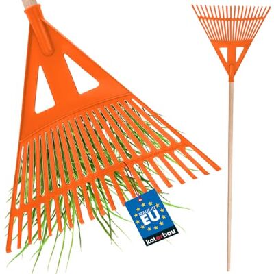 KOTARBAU ® Rateau à Feuilles Plastique 43 cm Orange avec Manche Râteau Jardin Balai à Gazon Ramasse Feuilles Léger Résistant Entretien Jardin KOTARBAU ® Rateau à Feuilles Plastique 43 cm Orange avec Manche Râteau Jardin Balai à Gazon Ramasse Feuilles Léger Résistant Entretien Jardin