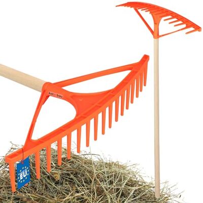 KOTARBAU ® Rateau Jardin Rateau à Feuilles Plastique 64 cm Orange 18 Dents avec Manche Outil Jardinage Léger Ramasse Herbe Gazon Branches Déchets KOTARBAU ® Rateau Jardin Rateau à Feuilles Plastique 64 cm Orange 18 Dents avec Manche Outil Jardinage Léger Ramasse Herbe Gazon Branches Déchets