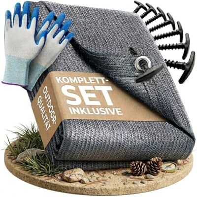 WILDGÅRD ® Tapis d'extérieur – Bleu/Gris – différentes Tailles – Tapis d'auvent pour Camping/Caravane/Camping-Car + Sac de Transport, Gants de Jardinage et 8 Sardines en T WILDGÅRD ® Tapis d'extérieur – Bleu/Gris – différentes Tailles – Tapis d'auvent pour Camping/Caravane/Camping-Car + Sac de Transport, Gants de Jardinage et 8 Sardines en T