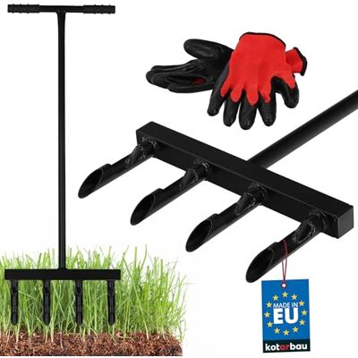 KOTARBAU ® Aérateur Gazon Aérateur Pelouse Manuel Acier 36 cm Noir Carotteuse Gazon Outil de Scarification avec Hohlzinken pour Pelouse Gants de Jardinage Inclus Robuste KOTARBAU ® Aérateur Gazon Aérateur Pelouse Manuel Acier 36 cm Noir Carotteuse Gazon Outil de Scarification avec Hohlzinken pour Pelouse Gants de Jardinage Inclus Robuste