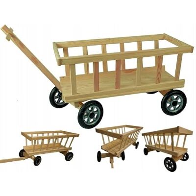 COIL Chariot d'échelle, chariot à main, poussette, jouet fabriqué à la main, en bois, décoration de jardin, roue avant pivotante, auto-assemblage (grand) COIL Chariot d'échelle, chariot à main, poussette, jouet fabriqué à la main, en bois, décoration de jardin, roue avant pivotante, auto-assemblage (grand)