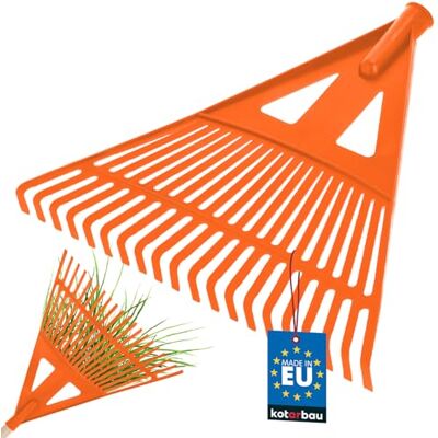 KOTARBAU ® Rateau à Feuilles Plastique 43 cm Orange sans Manche Râteau Jardin Balai à Gazon Ramasse Feuilles Léger Résistant Entretien Jardin KOTARBAU ® Rateau à Feuilles Plastique 43 cm Orange sans Manche Râteau Jardin Balai à Gazon Ramasse Feuilles Léger Résistant Entretien Jardin