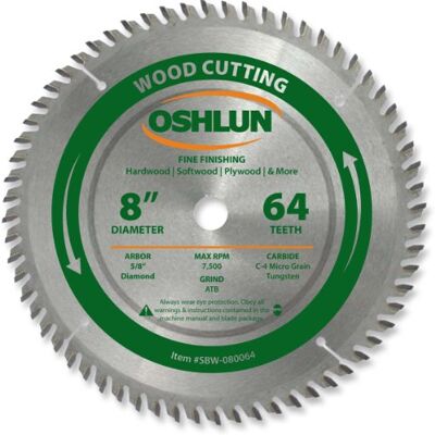 Oshlun SBW-164060 Lame de scie à poutre 32 dents ATB avec arbre de 2,5 cm Oshlun SBW-164060 Lame de scie à poutre 32 dents ATB avec arbre de 2,5 cm