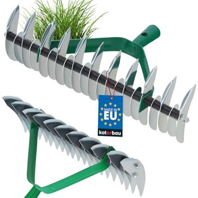 KOTARBAU ® Scarificateur manuel Râteau de coupe manuel 380 x 130 mm KOTARBAU ® Scarificateur manuel Râteau de coupe manuel 380 x 130 mm