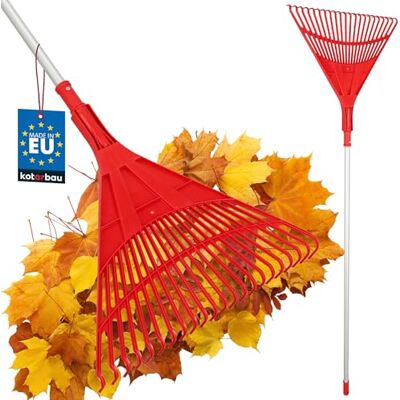 KOTARBAU ® Rateau À Feuilles Plastique 50 cm avec Manche en Aluminium Extra-Click Rateau Jardin Ramasse Feuilles Léger Rouge & Argenté Ergonomique KOTARBAU ® Rateau À Feuilles Plastique 50 cm avec Manche en Aluminium Extra-Click Rateau Jardin Ramasse Feuilles Léger Rouge & Argenté Ergonomique