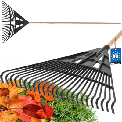 KOTARBAU ® Rateau à Feuilles Plastique 61 cm Noir avec Manche Râteau Jardin Balai à Gazon Ramasse Feuilles Léger Résistant Entretien Jardin KOTARBAU ® Rateau à Feuilles Plastique 61 cm Noir avec Manche Râteau Jardin Balai à Gazon Ramasse Feuilles Léger Résistant Entretien Jardin